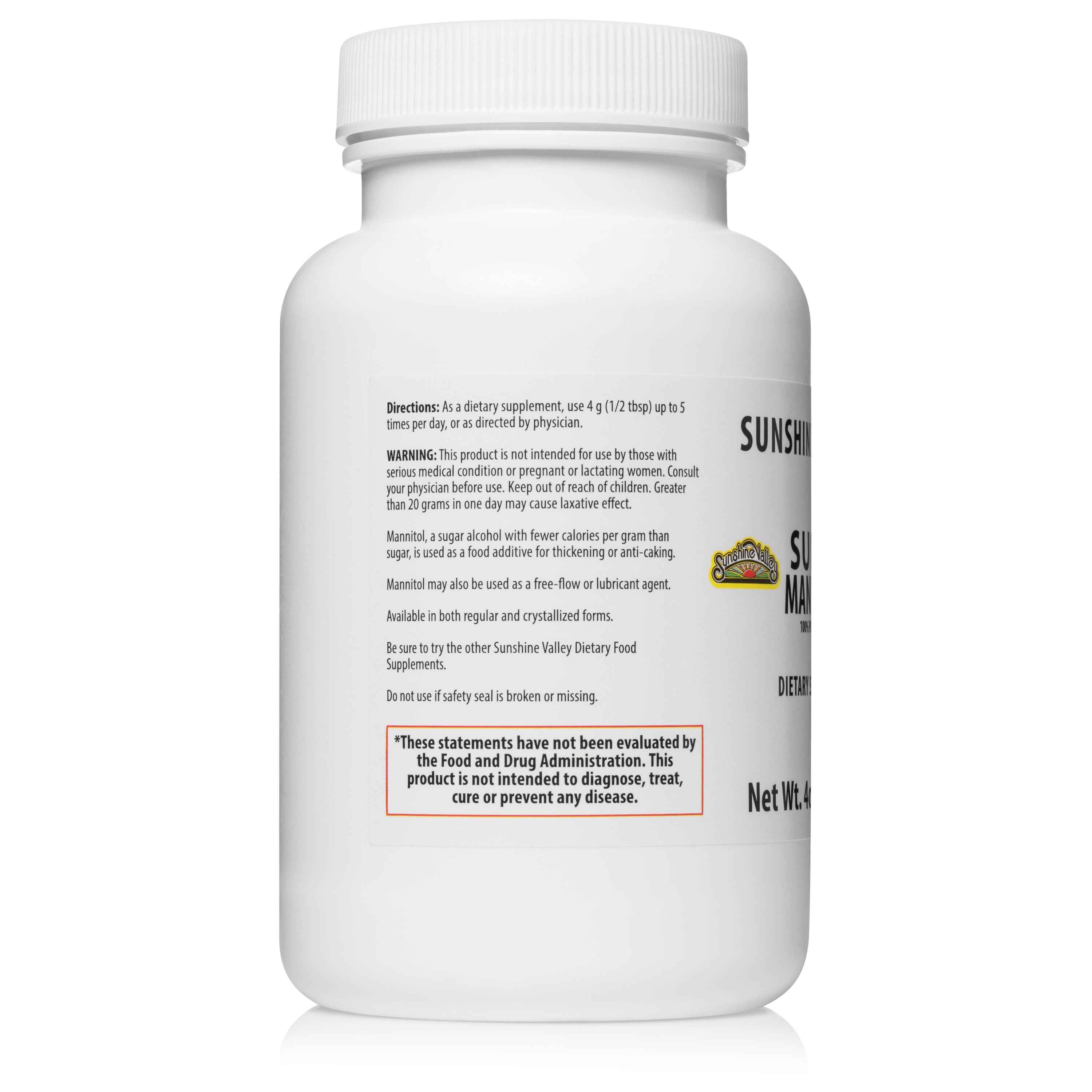 Sunshine Valley® Super Mannitol Powder Dietary Supplement Four Ounces