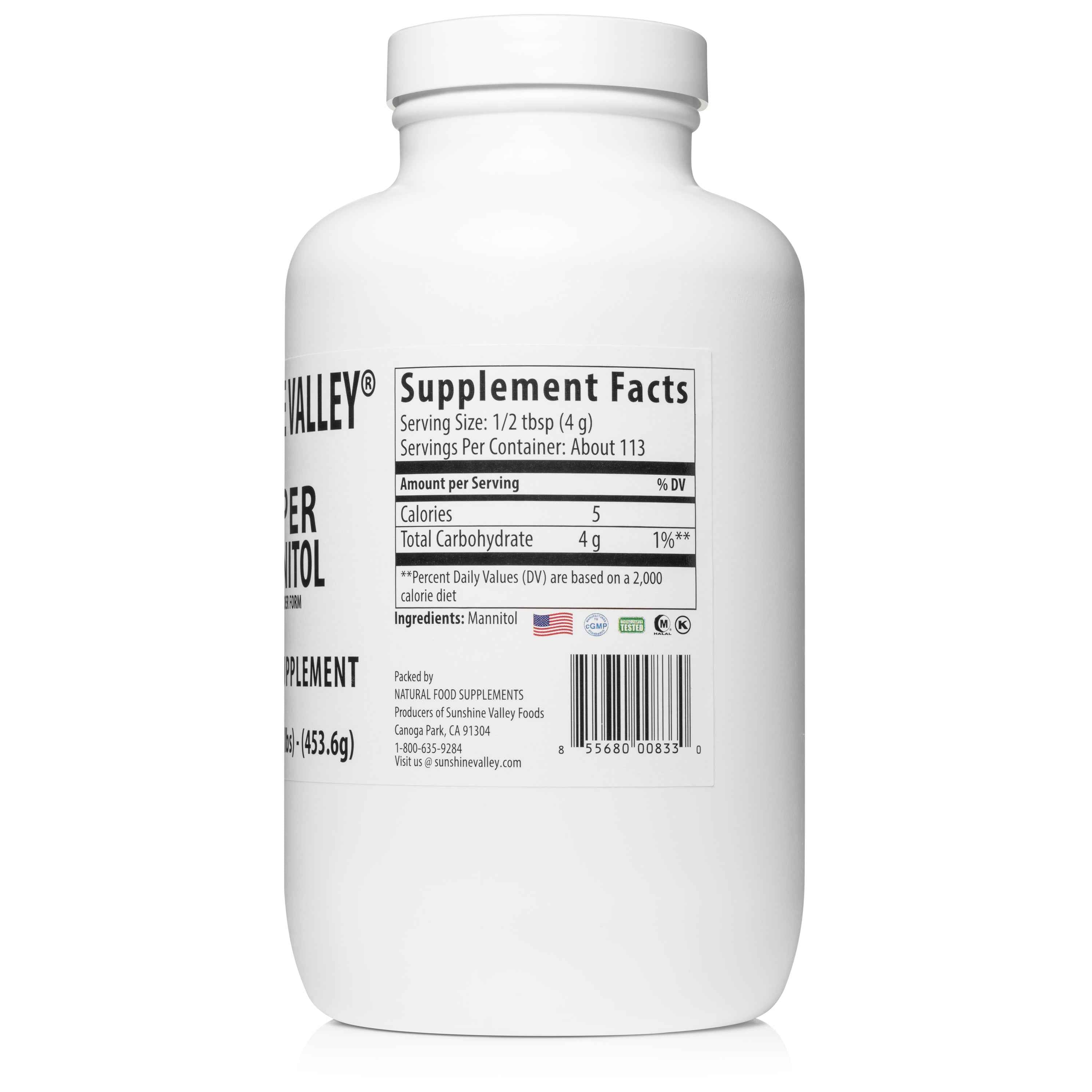 Sunshine Valley® Super Mannitol Powder Dietary Supplement Sixteen Ounces