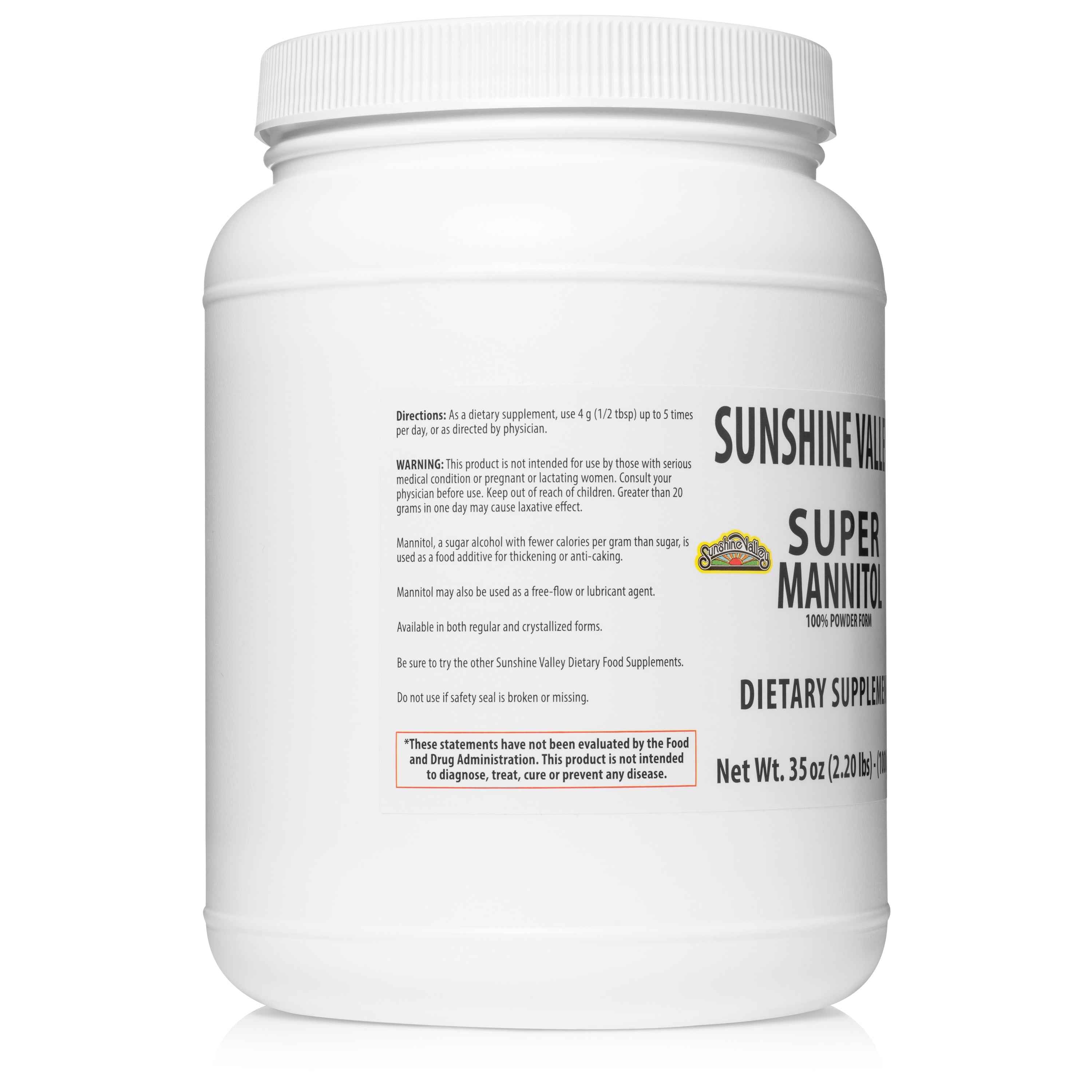 Sunshine Valley® Super Mannitol Powder Dietary Supplement Thirty Five Ounces
